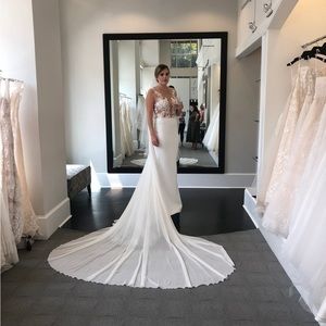 Ines Di Santo Nadeja Wedding Dress with cape train. Altered some but never worn.